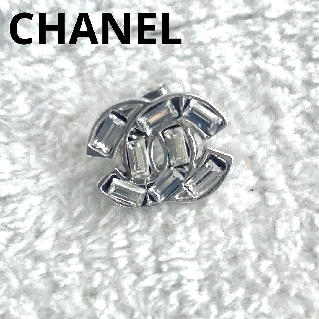 CHANEL シャネル ココマーク 片耳 ピアス ストーン アクセサリー 刻印