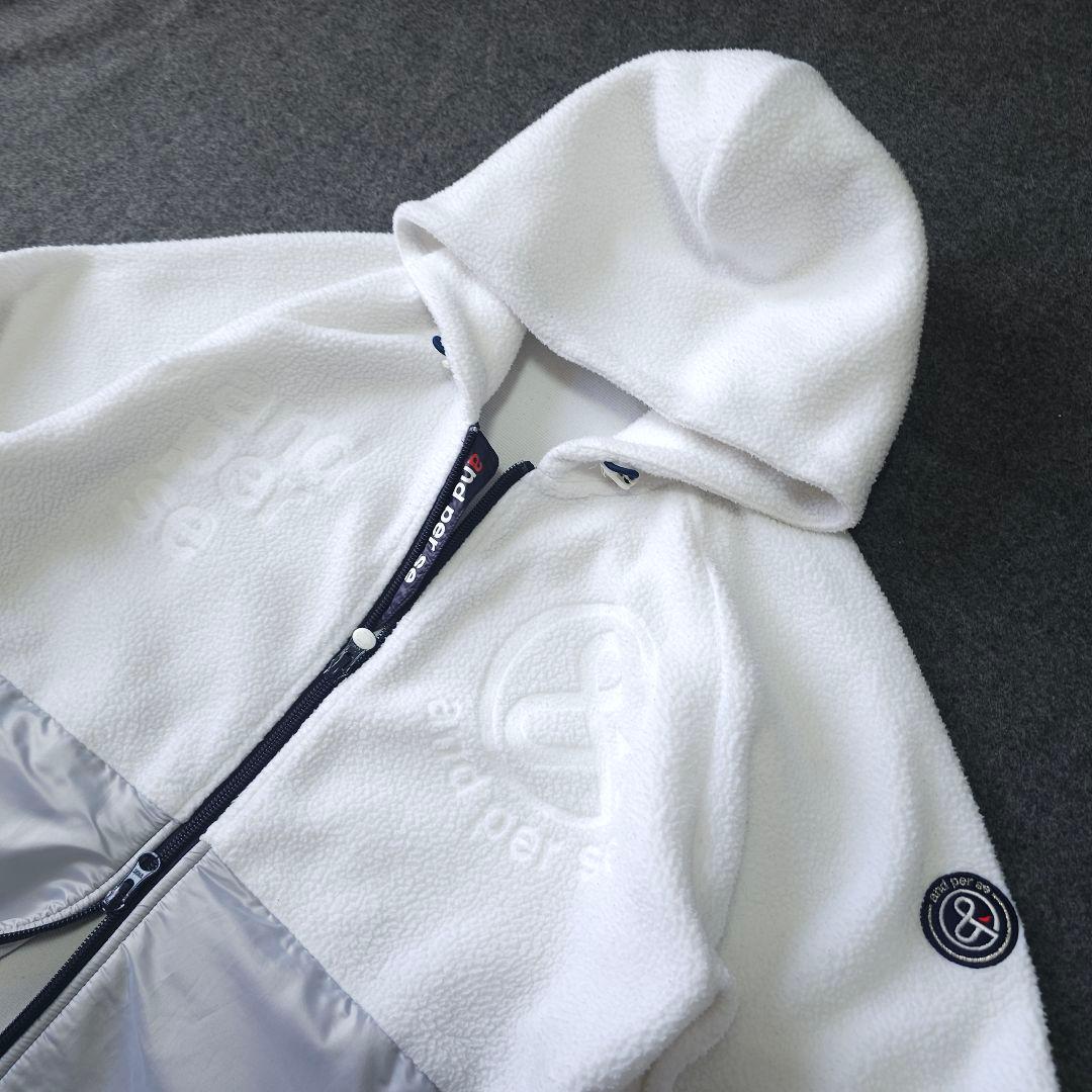 【アンパスィ】人気ロゴマーク×ロゴネーム 長袖ゴルフブルゾンジャケットM