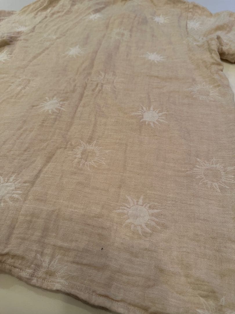 MALI RAJ ベージュ 太陽模様 パジャマセット