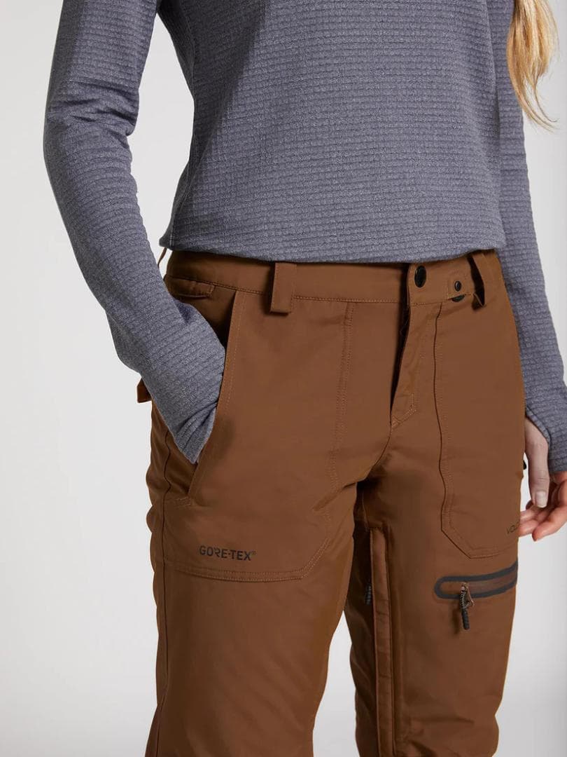 美品 Ｍ VOLCOM ゴアテックス スノー ウェア セット ブラウン