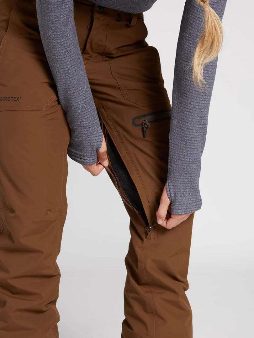 美品 Ｍ VOLCOM ゴアテックス スノー ウェア セット ブラウン