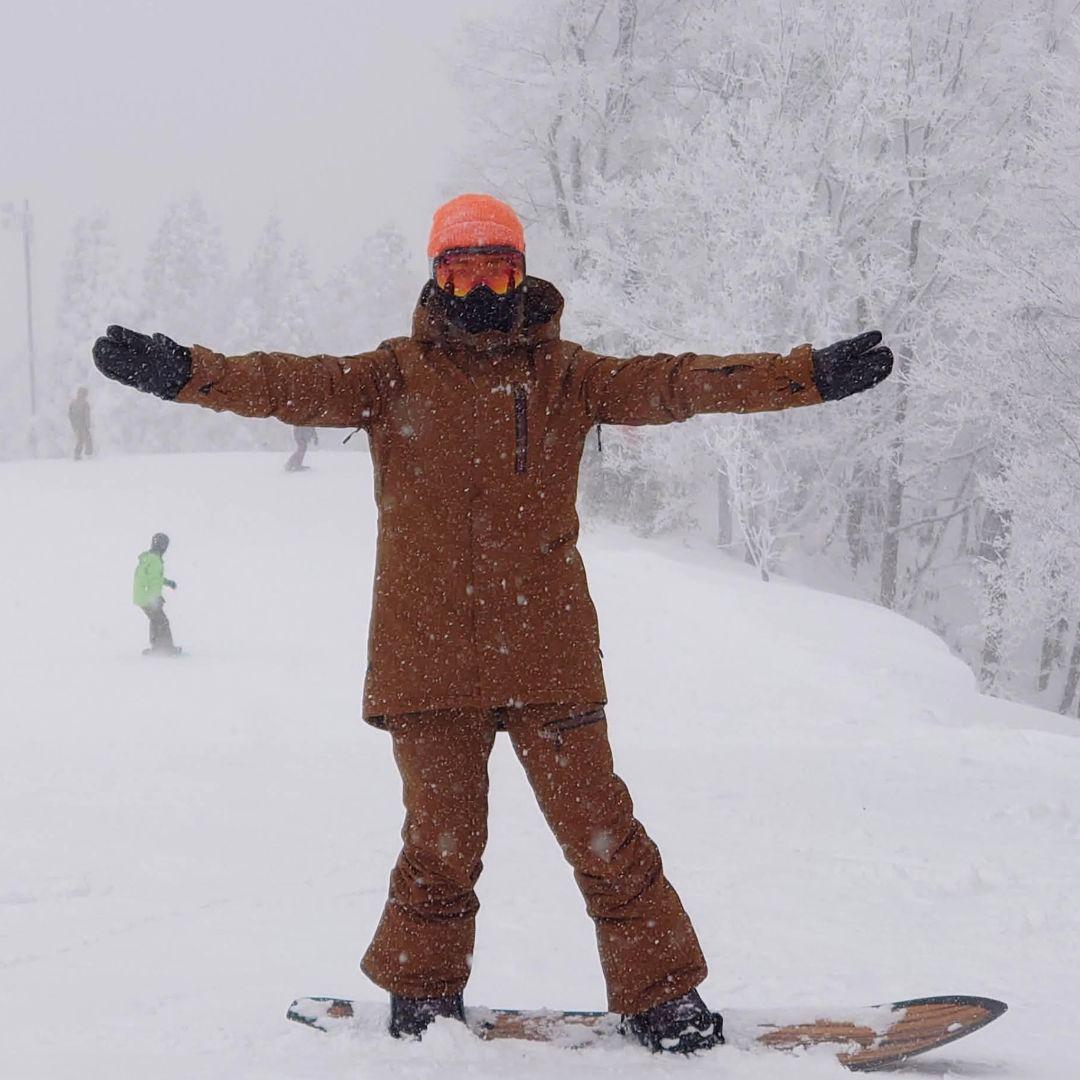 美品 Ｍ VOLCOM ゴアテックス スノー ウェア セット ブラウン