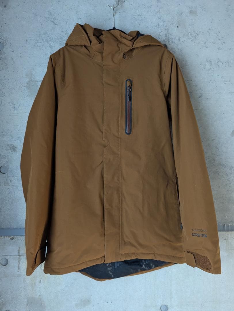 美品 Ｍ VOLCOM ゴアテックス スノー ウェア セット ブラウン