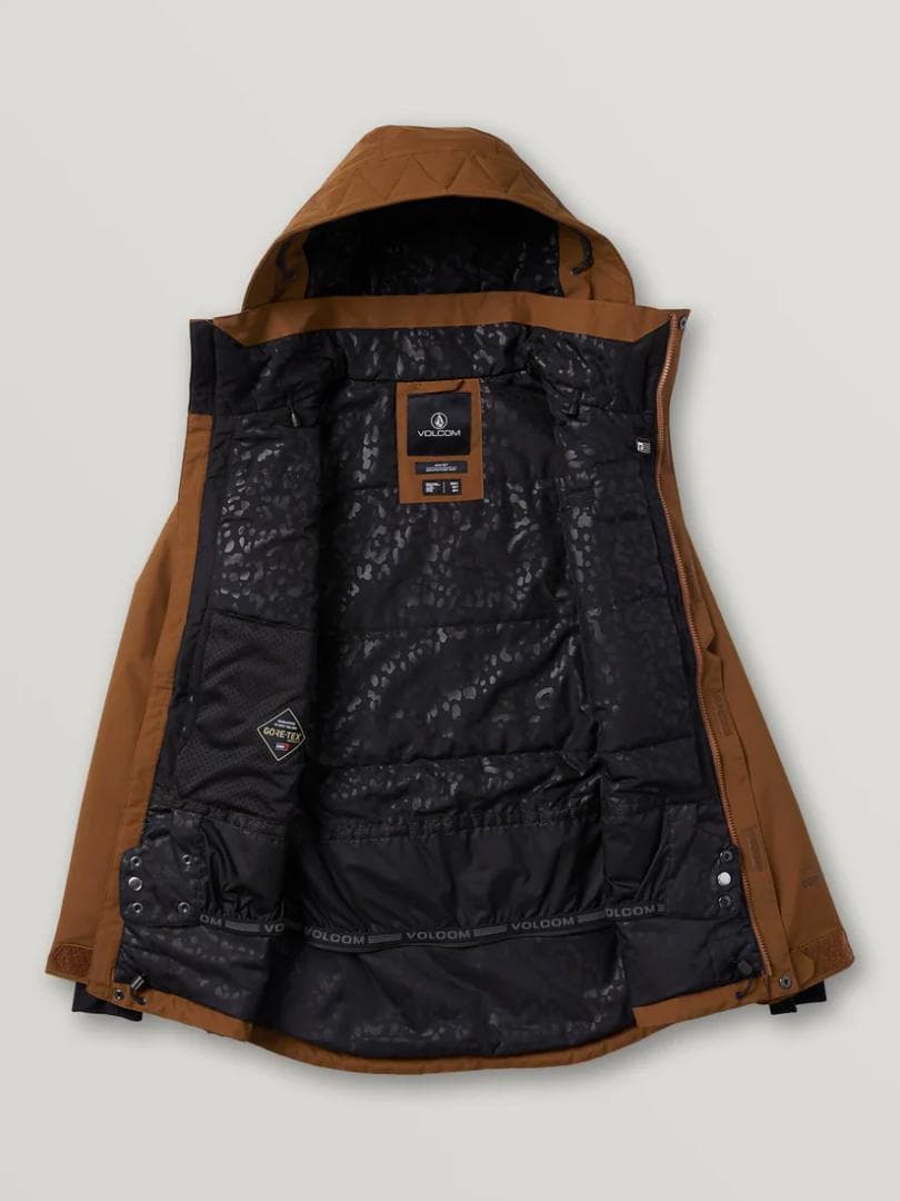 美品 Ｍ VOLCOM ゴアテックス スノー ウェア セット ブラウン