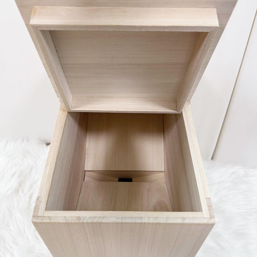 竹本木箱店 総桐天然木の計量米びつ　米蔵 10kg用 米びつ　桐　美品