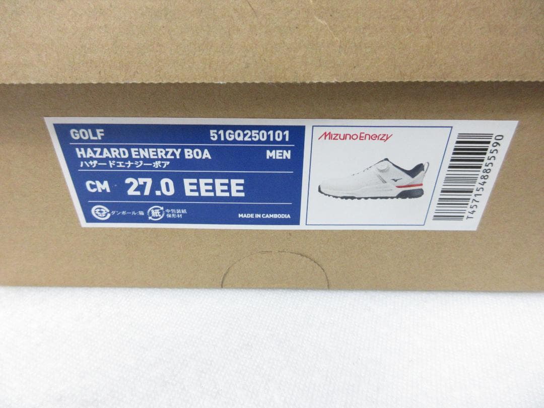 ミズノ ゴルフシューズ 51GQ250101 ハザードエナジーボア 27cm a