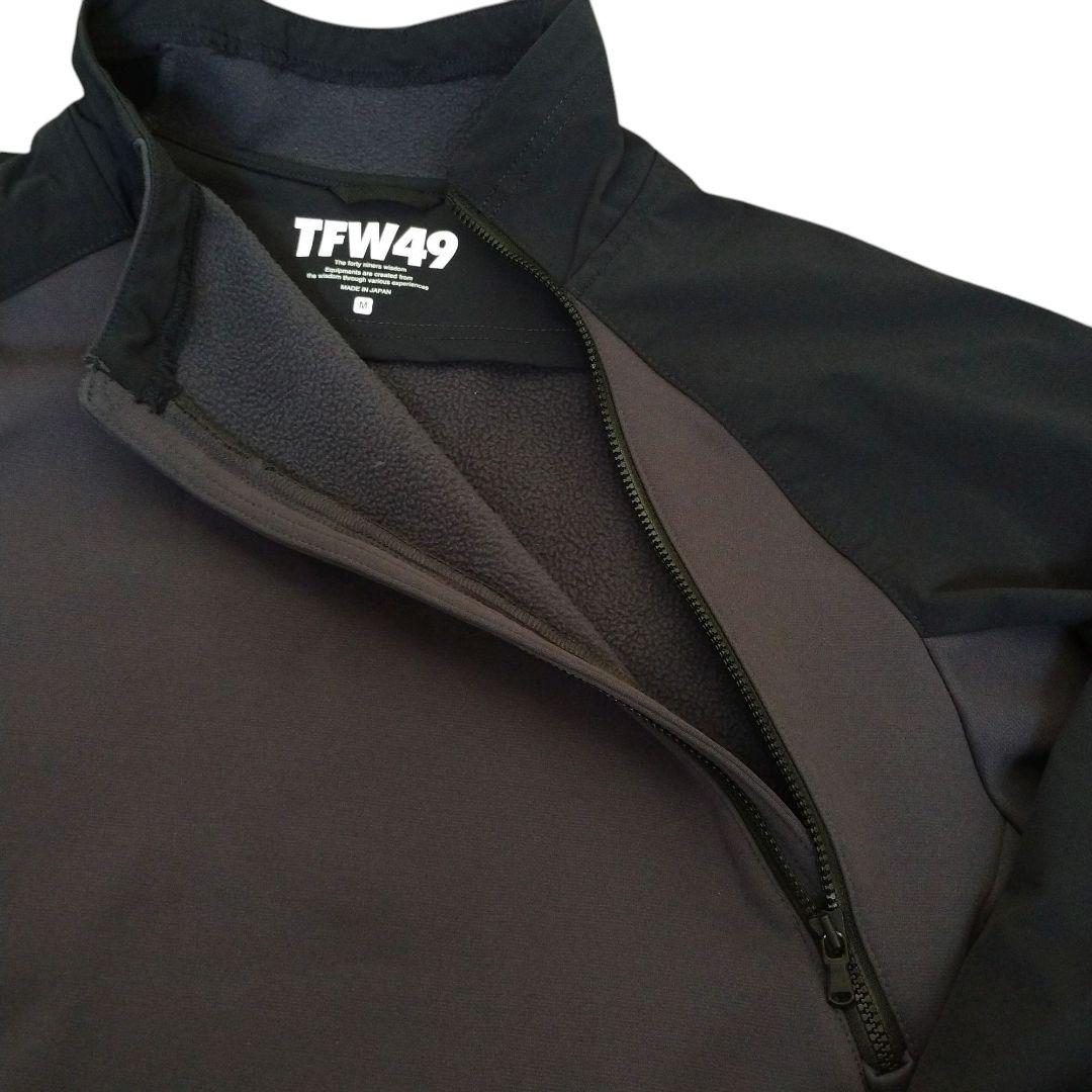 TFW49 ティーエフダブリュー ハーフジップ M 黒 メンズ 斜めジップ 秋冬
