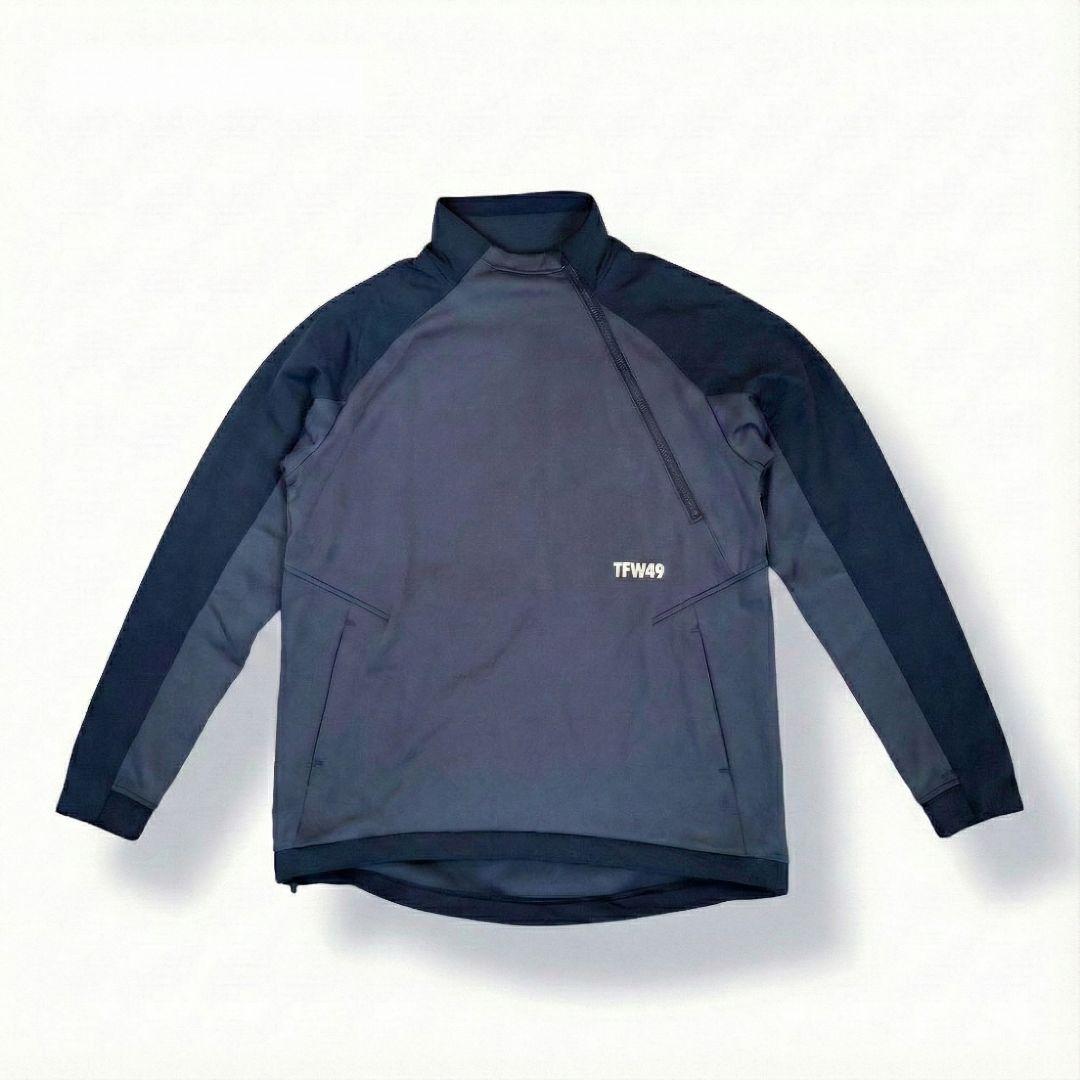 TFW49 ティーエフダブリュー ハーフジップ M 黒 メンズ 斜めジップ 秋冬
