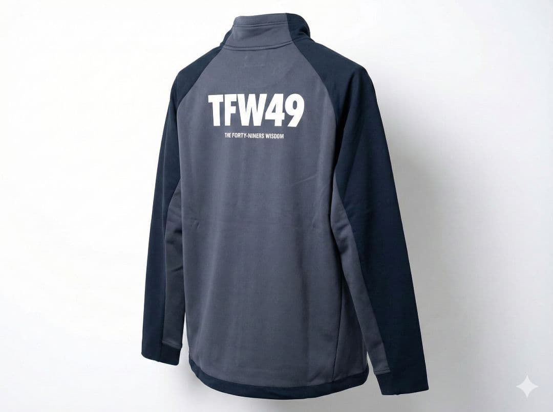 TFW49 ティーエフダブリュー ハーフジップ M 黒 メンズ 斜めジップ 秋冬