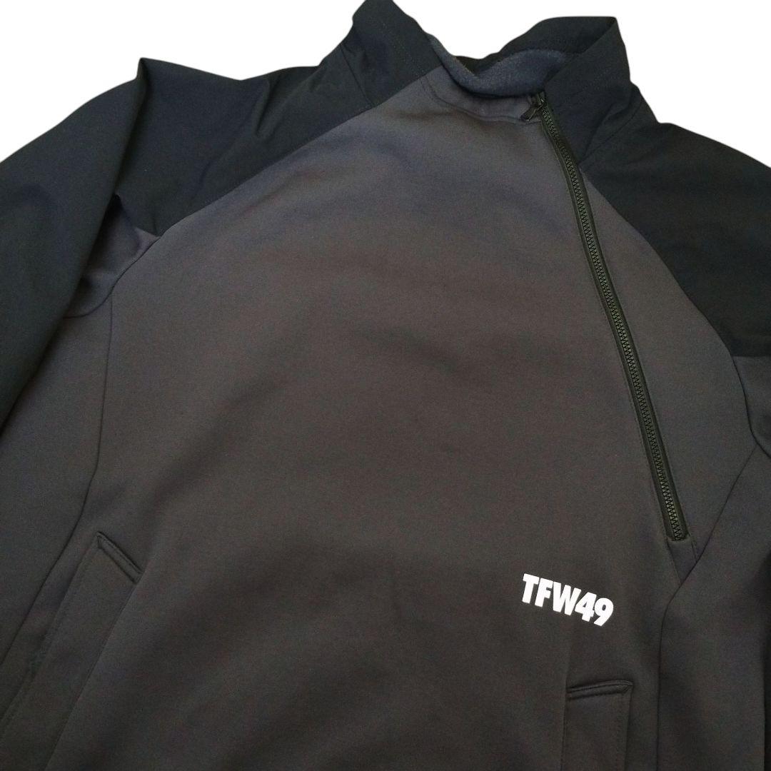 TFW49 ティーエフダブリュー ハーフジップ M 黒 メンズ 斜めジップ 秋冬