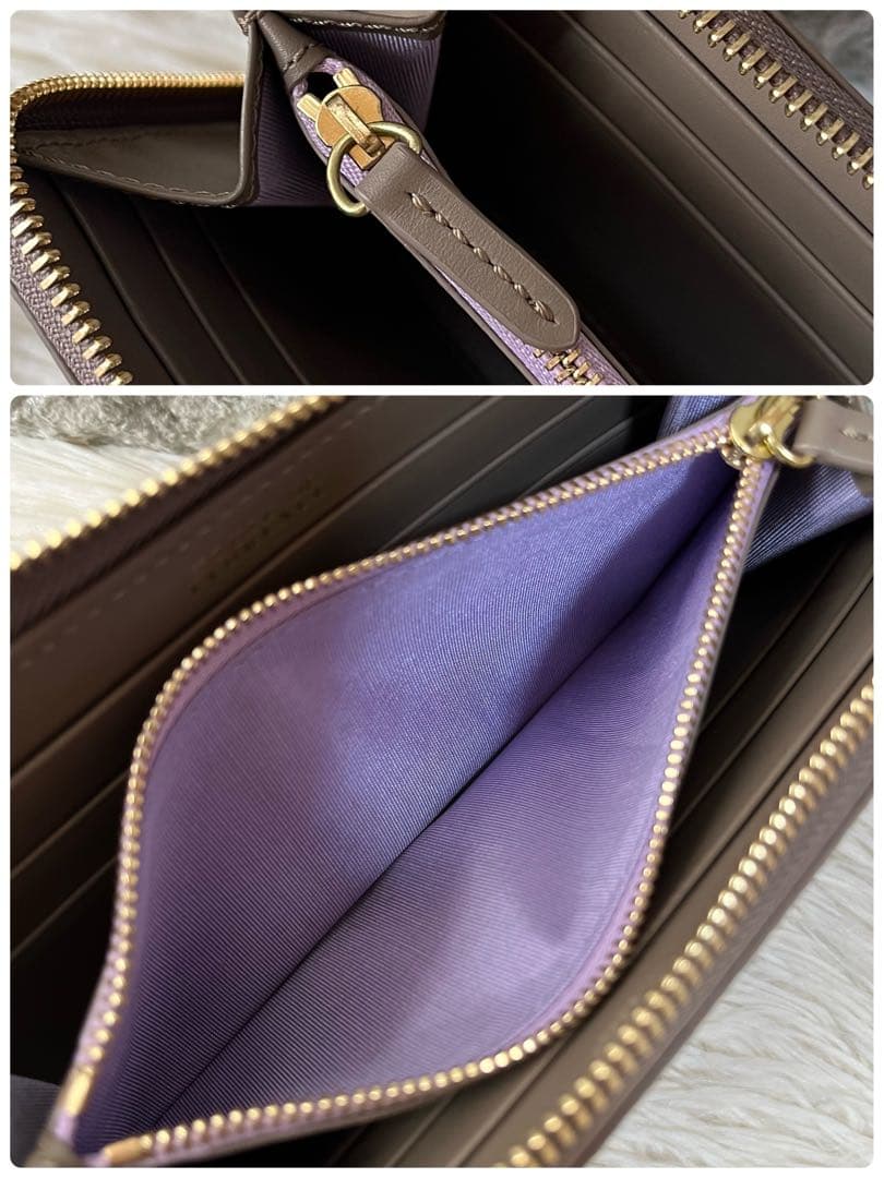 【新品未使用】ハウスオブフローレンス　レザー　ラウンドファスナー長財布