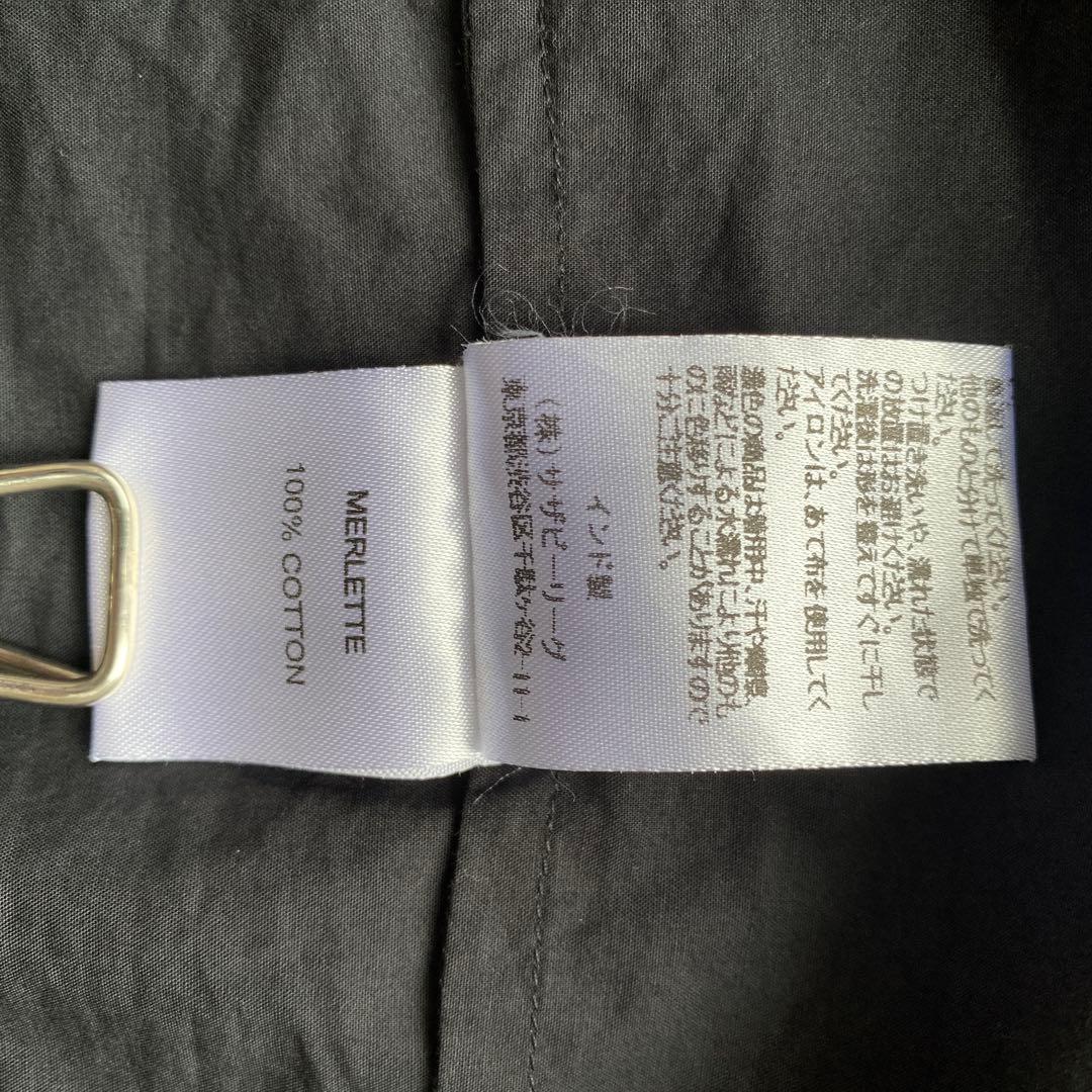 Merlette 黒 Vネック バルーンスリーブ ワンピース MILLER