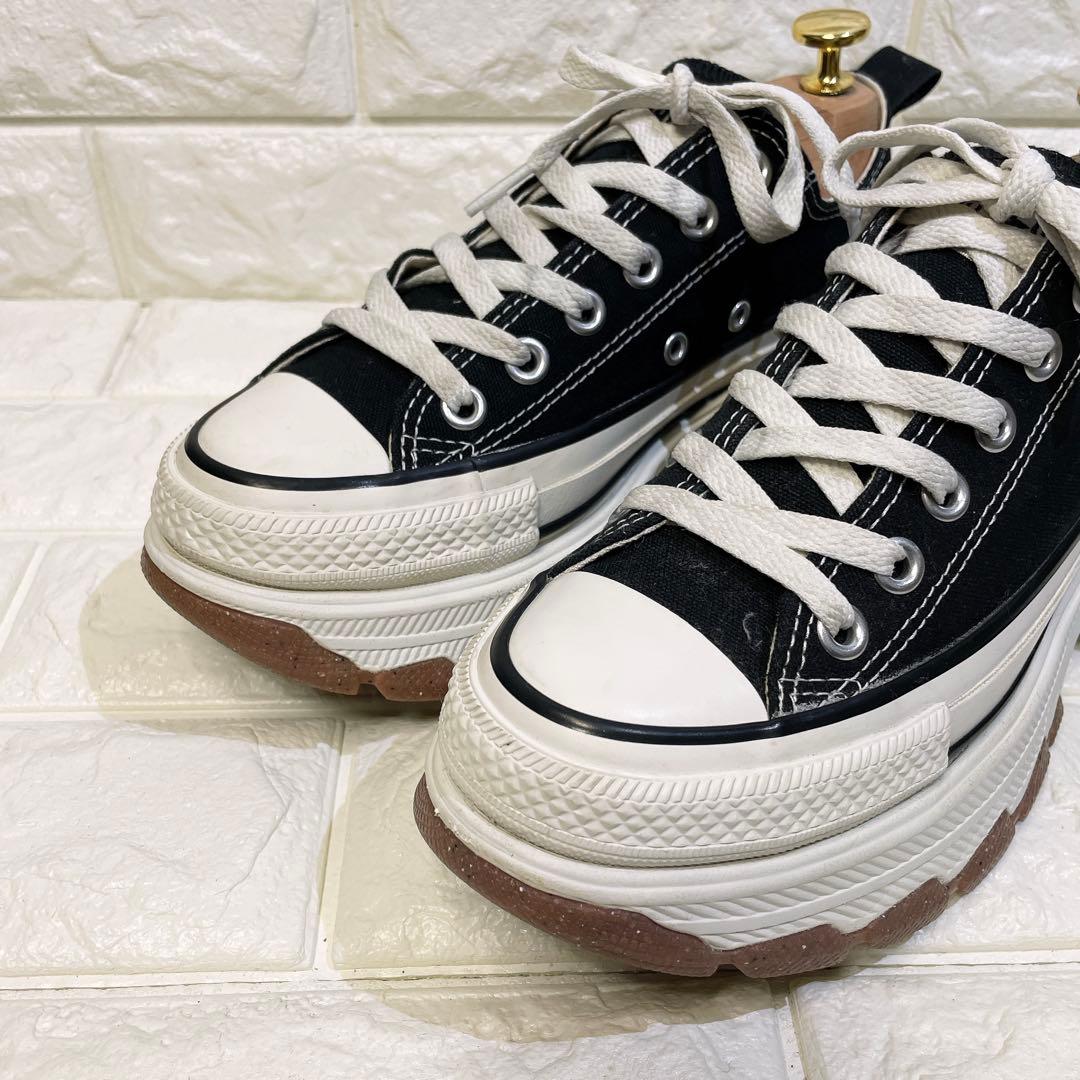 Converse コンバース トレックウェーブ 厚底 ローカット 黒 23.5