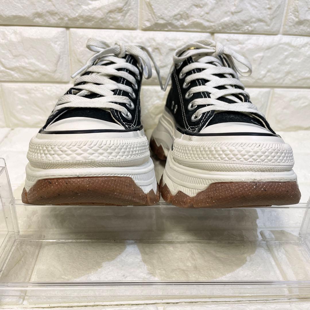 Converse コンバース トレックウェーブ 厚底 ローカット 黒 23.5