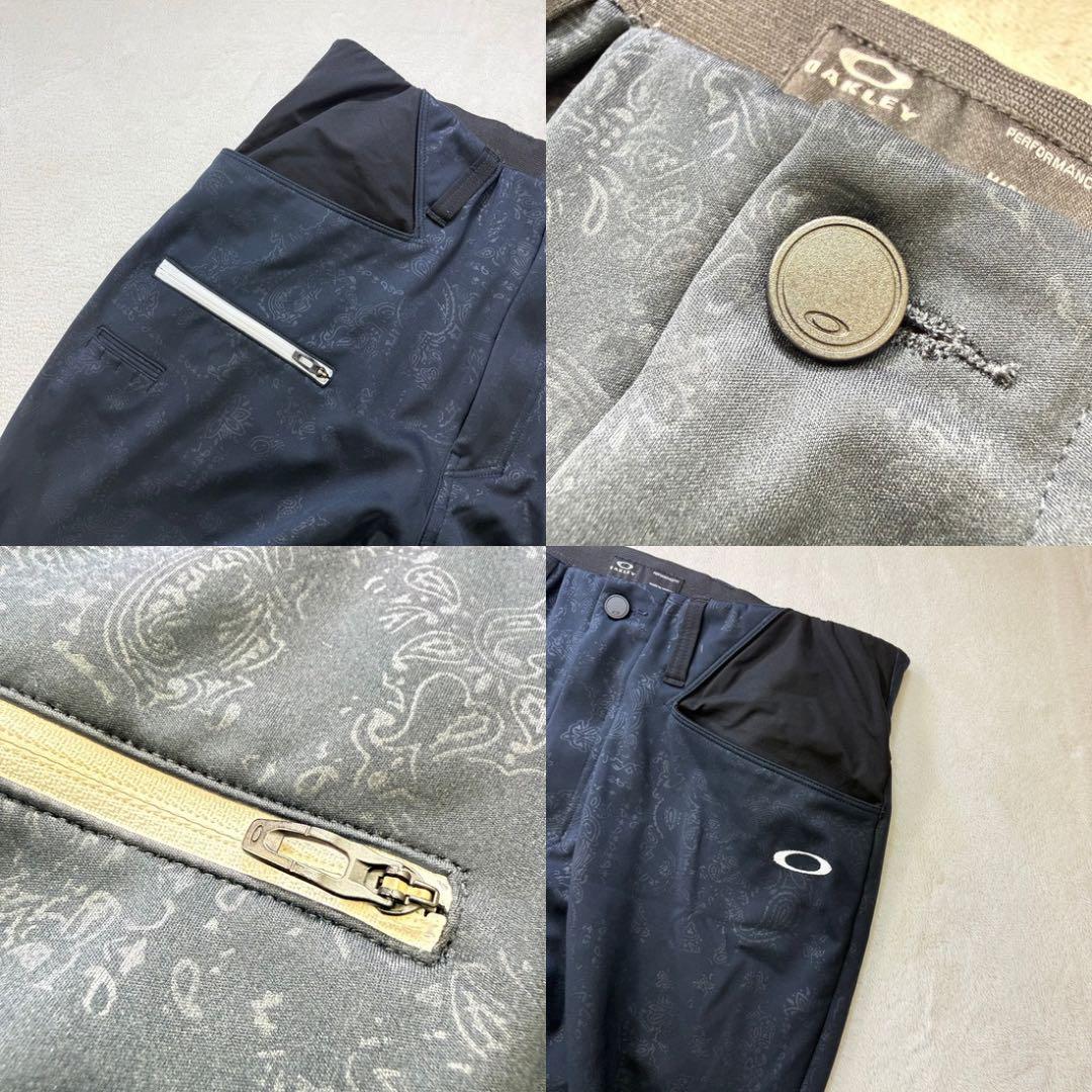 OAKLEY 高機能 ペイズリー柄 ゴルフウェア 上下セットアップ 2XL