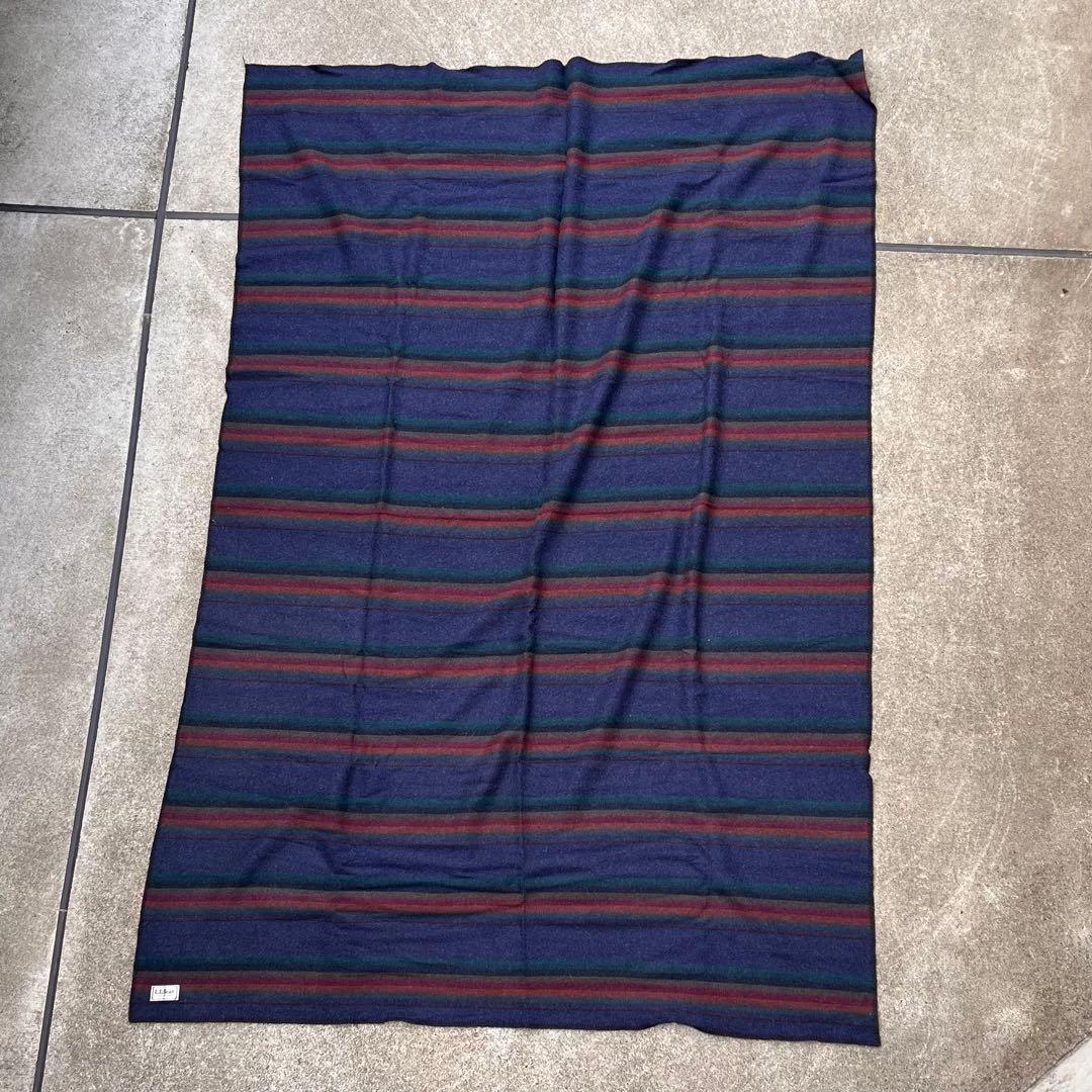 アウトドア寝具 80'sL.L.Bean Bean's Trapper Wool Blanket