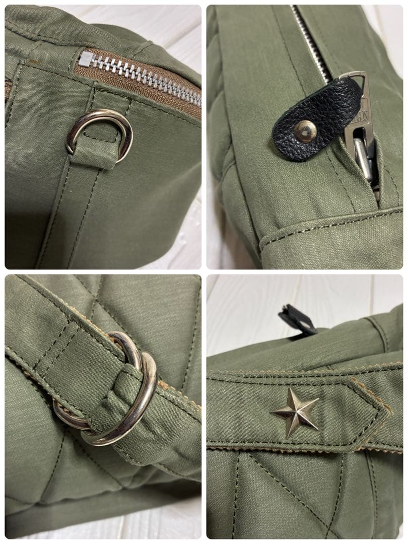 希少　Schott ショット　コットン ライダース ボディ バッグ　ワンスター⭐️