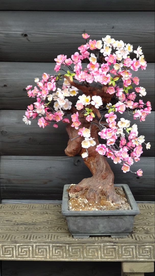 桜の工芸盆栽インテリア装飾 約50cm