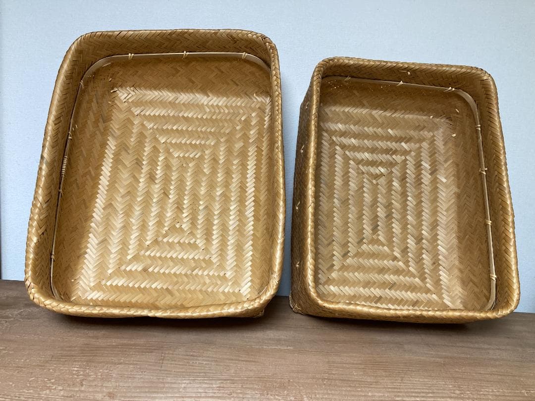 ババグーリ☆竹篭　行李☆大きいサイズ　ヨーガンレール　アンティーク美品