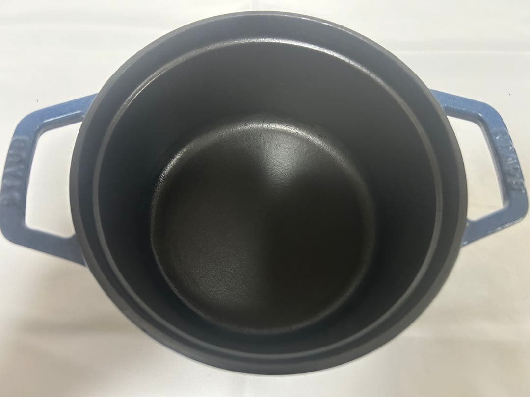 ストウブ ココット ラウンド 16cm ルミナスブルー【中古】