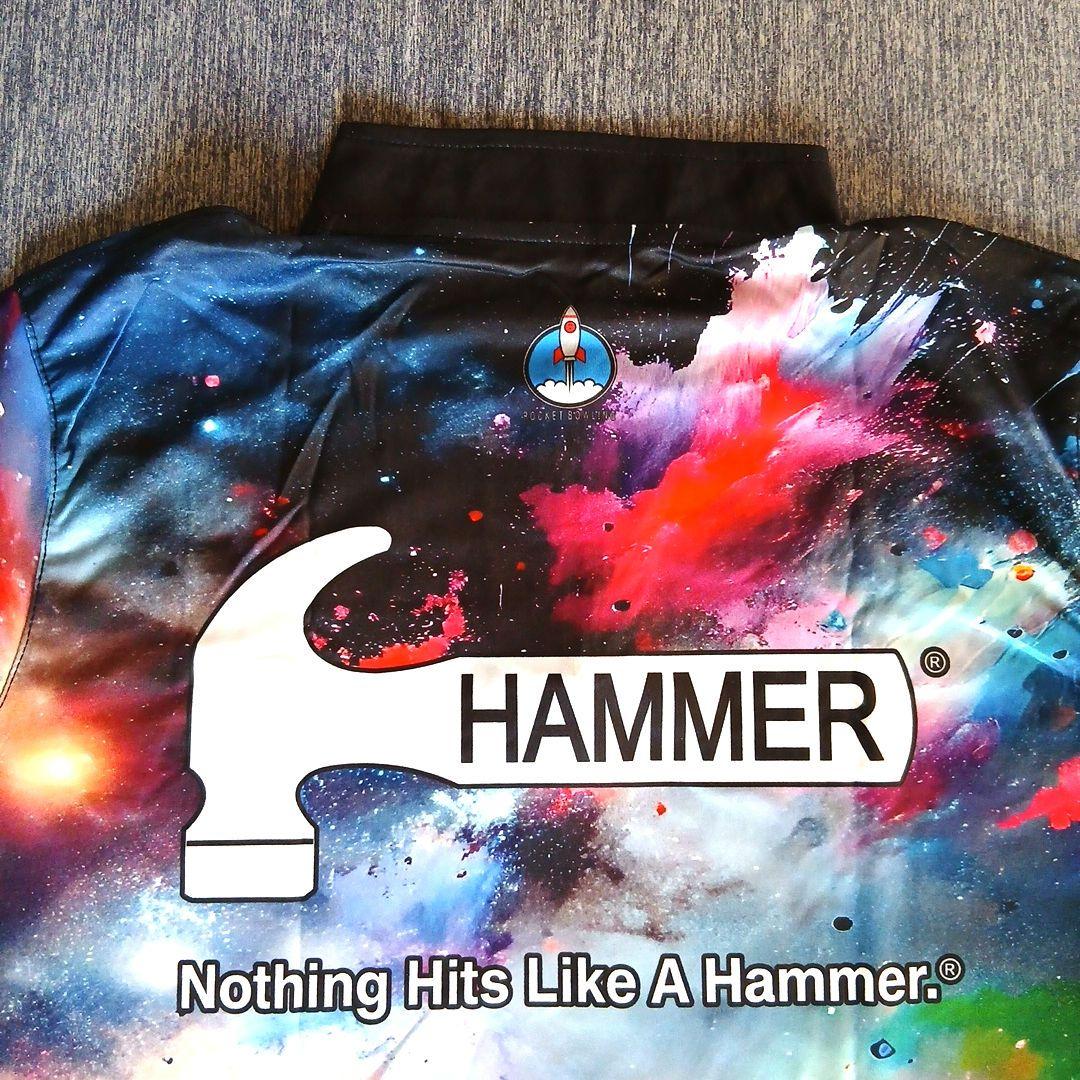 ✨新品✨ボウリングウェア　日本サイズL　ハンマー　ブラック　宇宙　目立つ