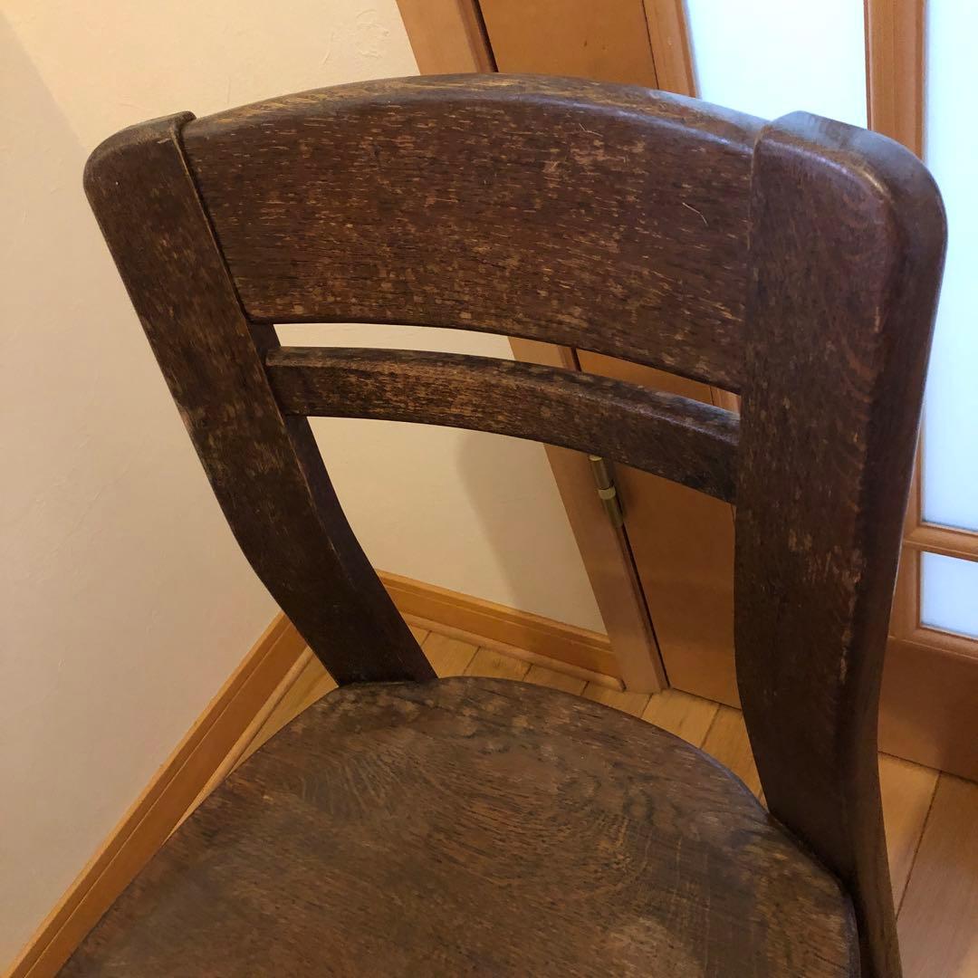 レイ　オランダ製　オーク無垢　ダイニングチェア　1脚　アンティーク　①