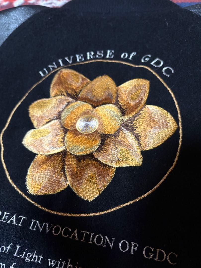 GDC グランドキャニオン 初期 スタジャン 蓮 ロータス 刺繍 レザー XL