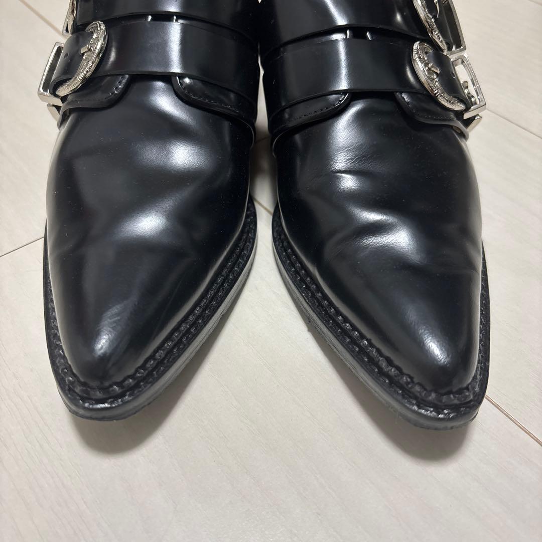 TOGA ブラック ダブルバックル ローファー