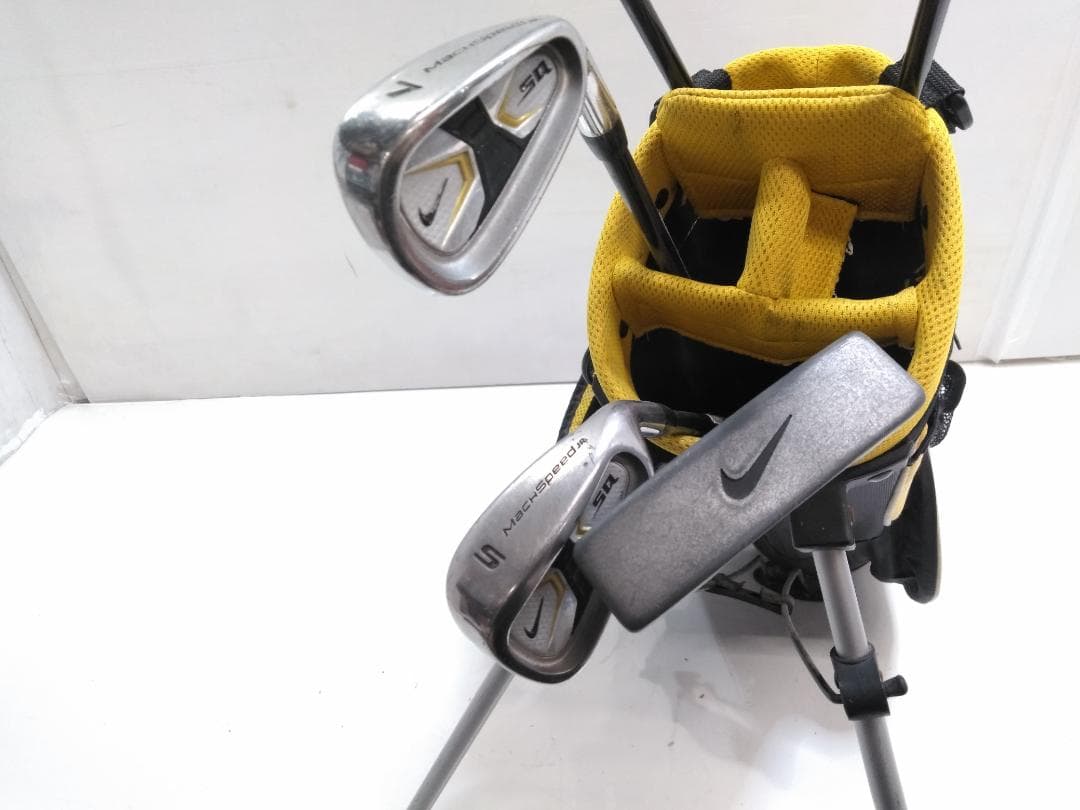 130-150cm 9-12歳 ナイキ ジュニアゴルフクラブ5本セット バッグ◇