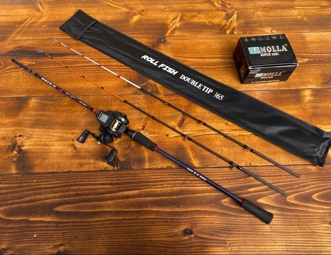 ジギングセット　タイラバ　船釣り　レフトハンドル　イカメタル　2wayティップ