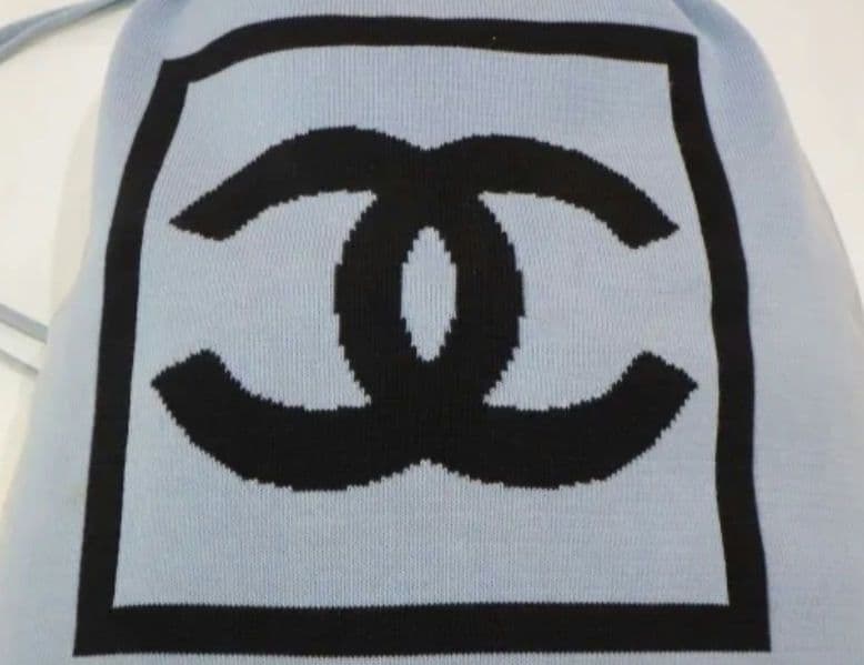 CHANELナップザックスポーツラインココマークブルーブラック美品