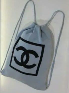 CHANELナップザックスポーツラインココマークブルーブラック美品