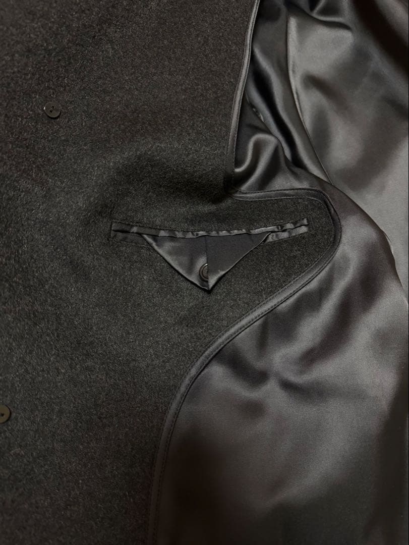 最高級 カシミヤ100％ ロングコート　ブラック