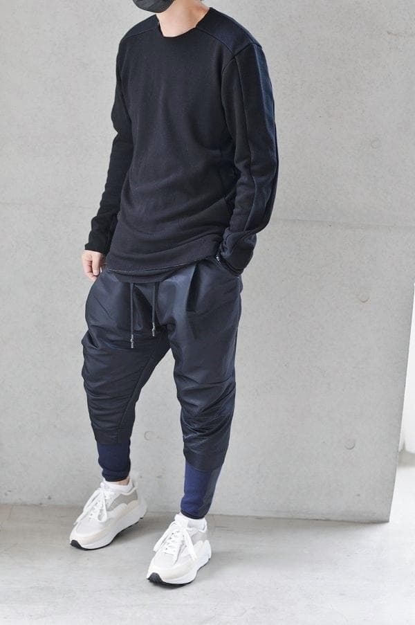 未使用 リップヴァンウィンクル サルエル クロップドパンツ 5 黒 RB