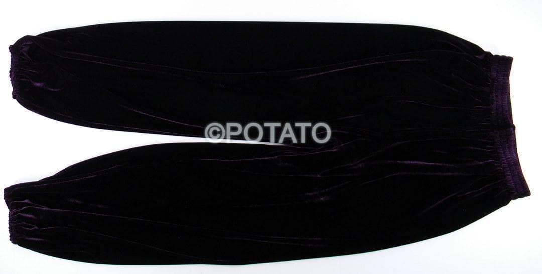 太極拳 ベロア調 太極服 上下 L サイズ 男女両用 葡萄紫【新品】