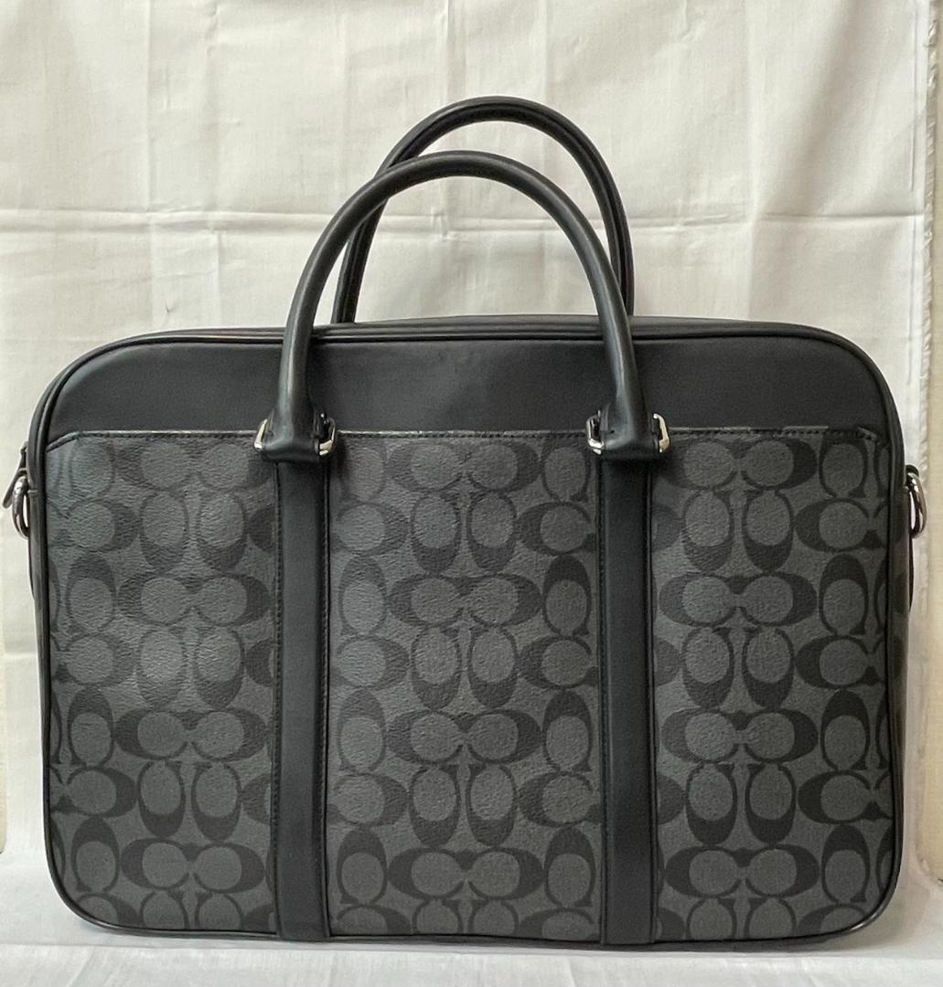 COACHコーチ F54803 ビジネスバッグ ブラック黒系 メンズ PVC