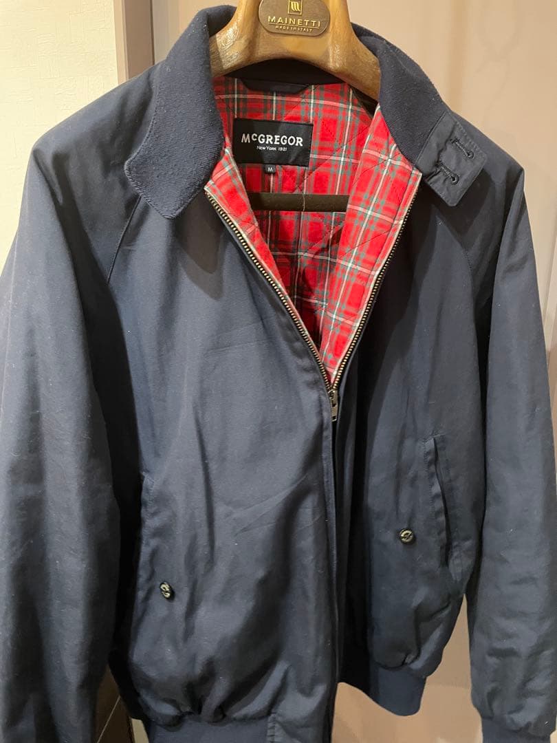 McGREGOR ドリズラージャケット裏地タータンチェック G9 ネイビー
