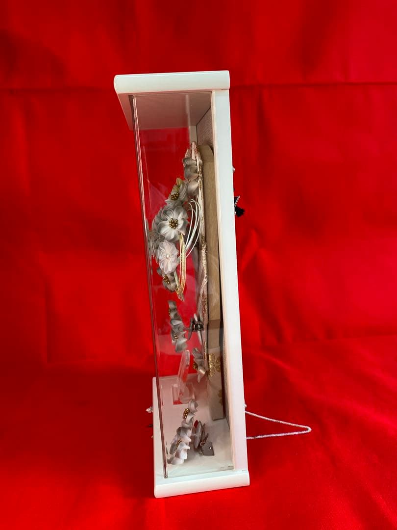 東京久月　つまみ細工額入　羽子板・壁掛け・間口約２０×奥行約９×高さ約３３㎝