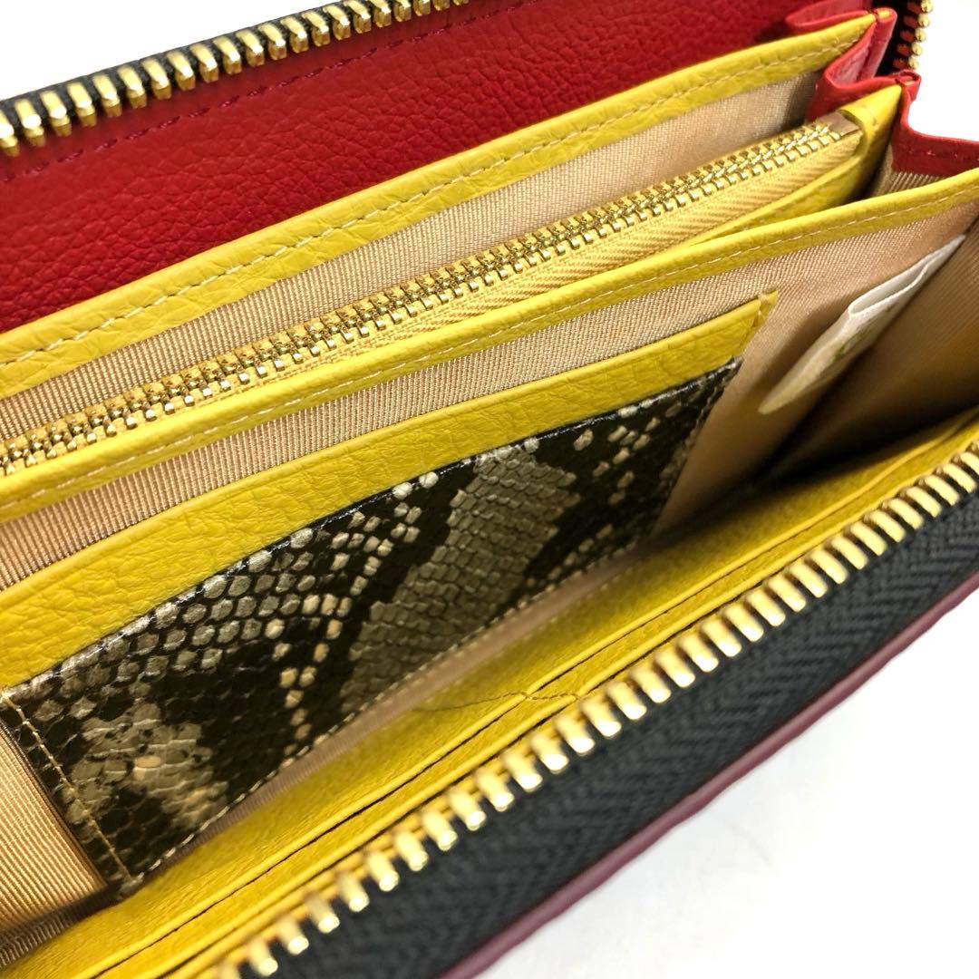 【特攻の鰐淵 】　COCOCELUX GOLD 長財布　パイソン柄