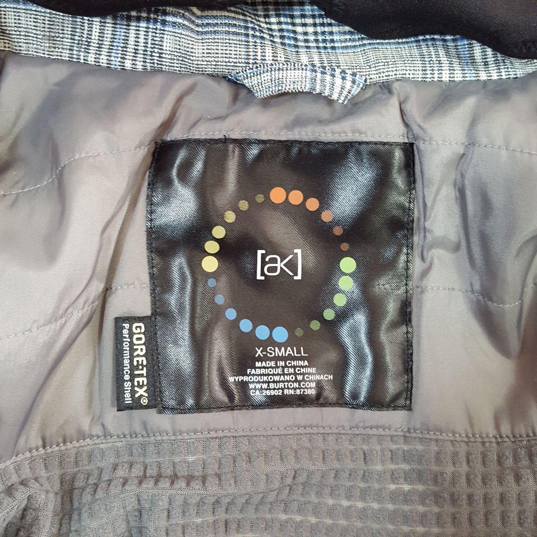 美品 バートン ak メンズ スノージャケット ゴアテックス スノボ XSサイズ