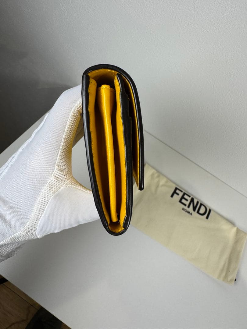 FENDI イエロー 長財布 保存袋付き