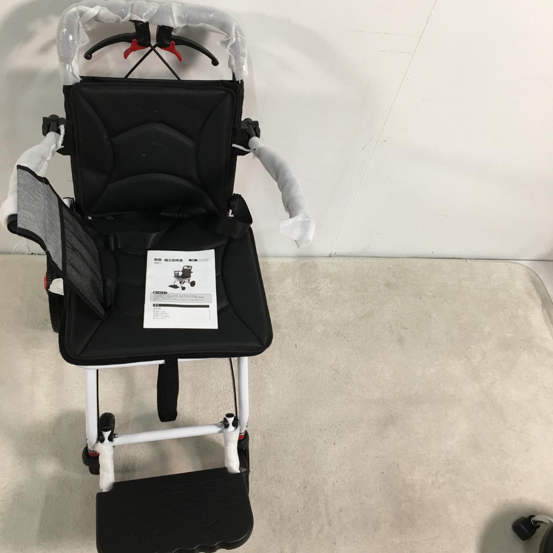 新品車椅子 アルミ製 軽量 介助用 コンパクト 折りたたみ可能1382-170