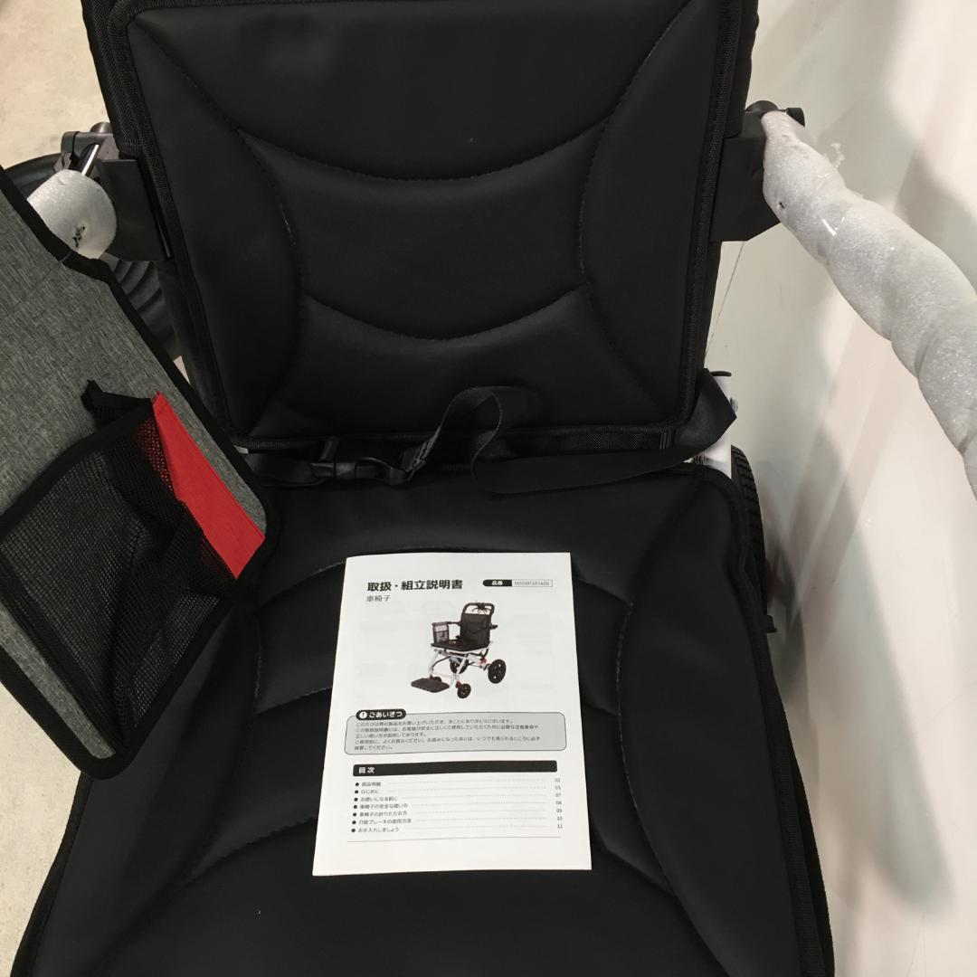 新品車椅子 アルミ製 軽量 介助用 コンパクト 折りたたみ可能1382-170