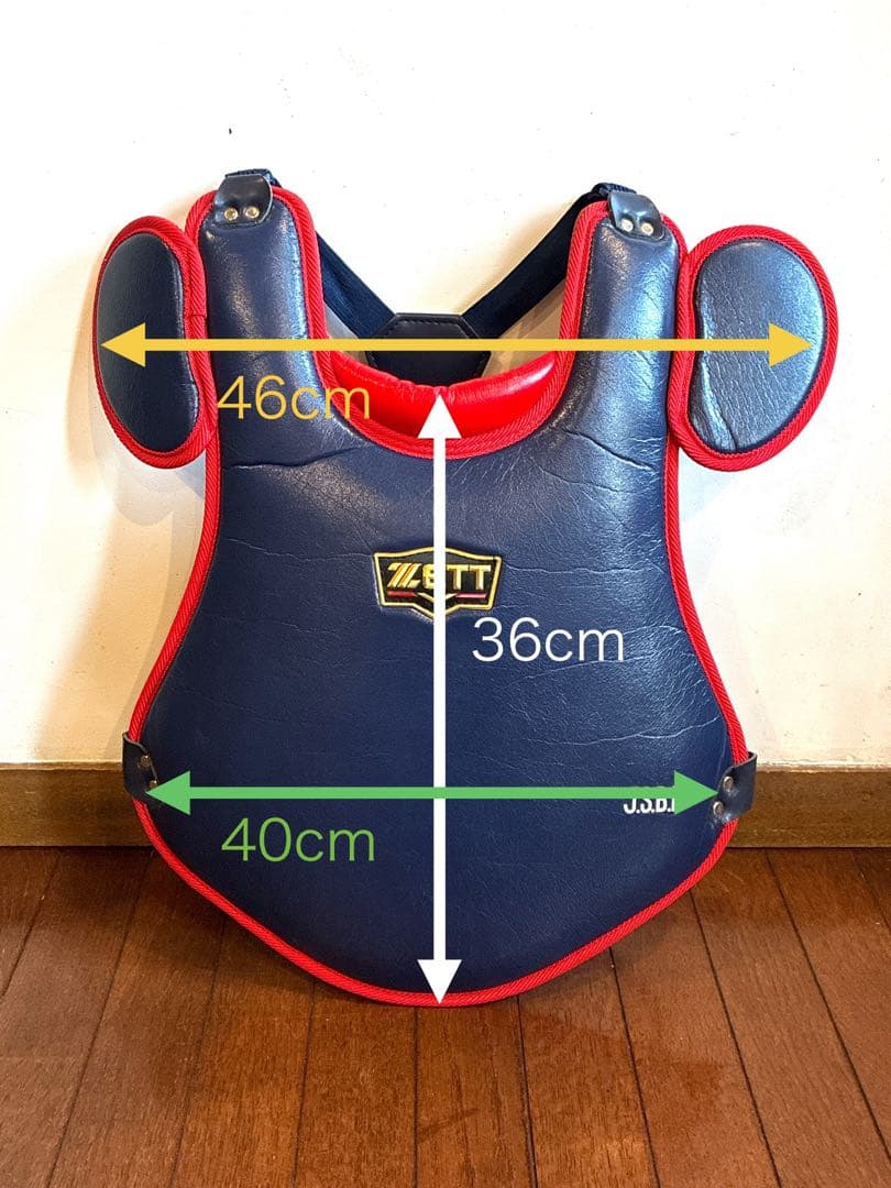 ZETT プロステイタス　軟式少年用プロテクター ネイビー/レッド　小林モデル