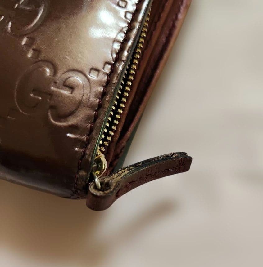 お値下げ★GUCCI★グッチ　シマ レザー 長財布 ラブリーハート　ワインレッド