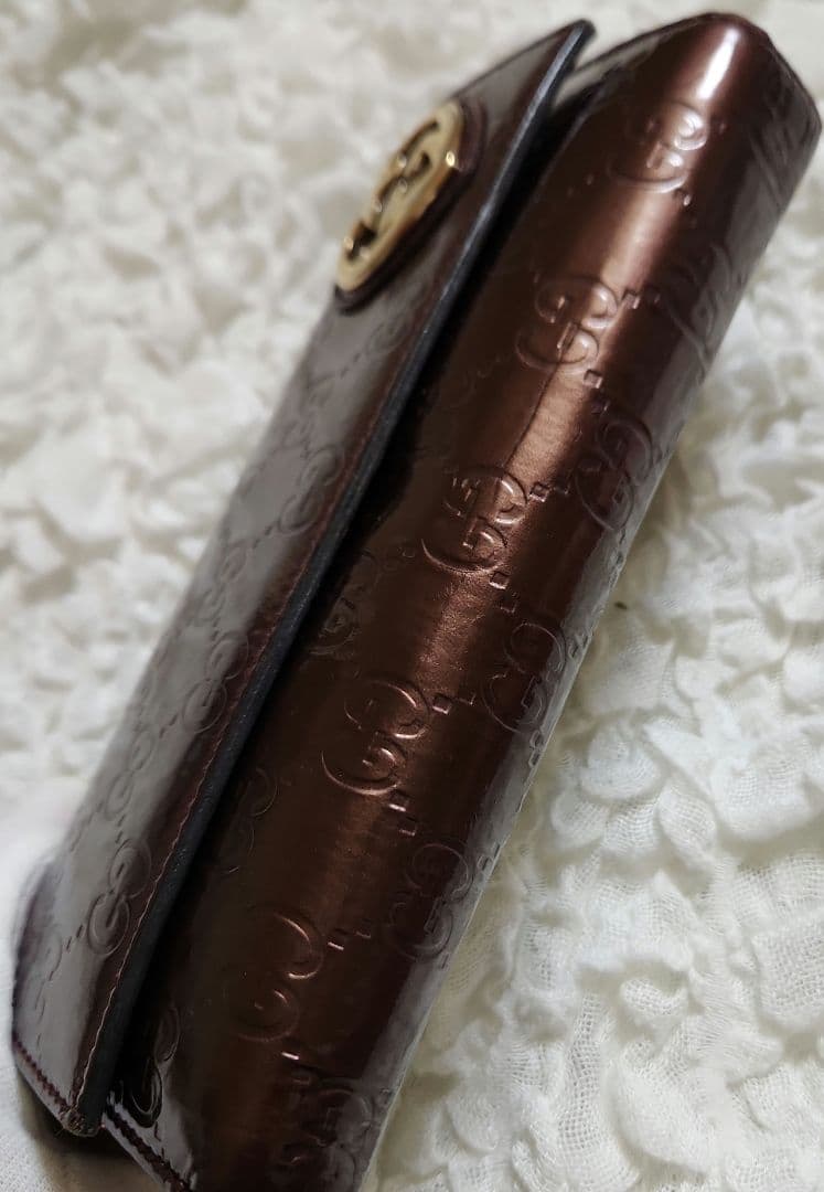 お値下げ★GUCCI★グッチ　シマ レザー 長財布 ラブリーハート　ワインレッド