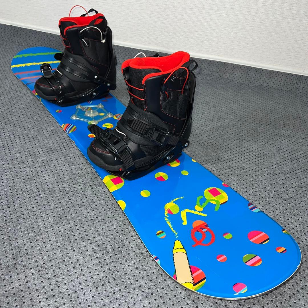 数回使用 キッズスノーボード SLQ 130cm＋バイン＋レースブーツ