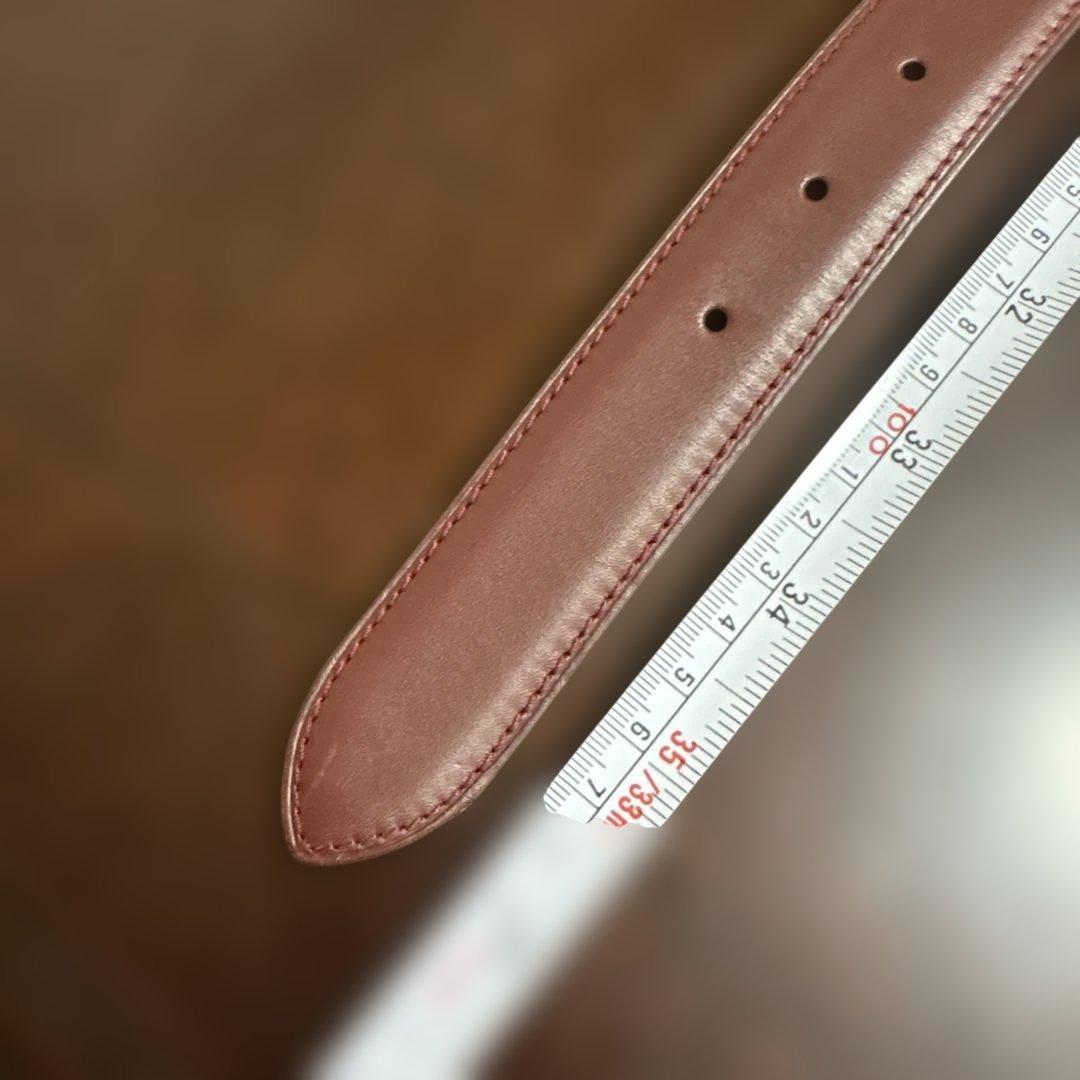 Cartier バーガンディ レザー ベルト