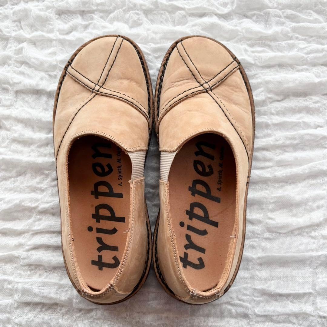 【美品】 トリッペン 近年モデル レザーシューズ サイドゴア スリッポン