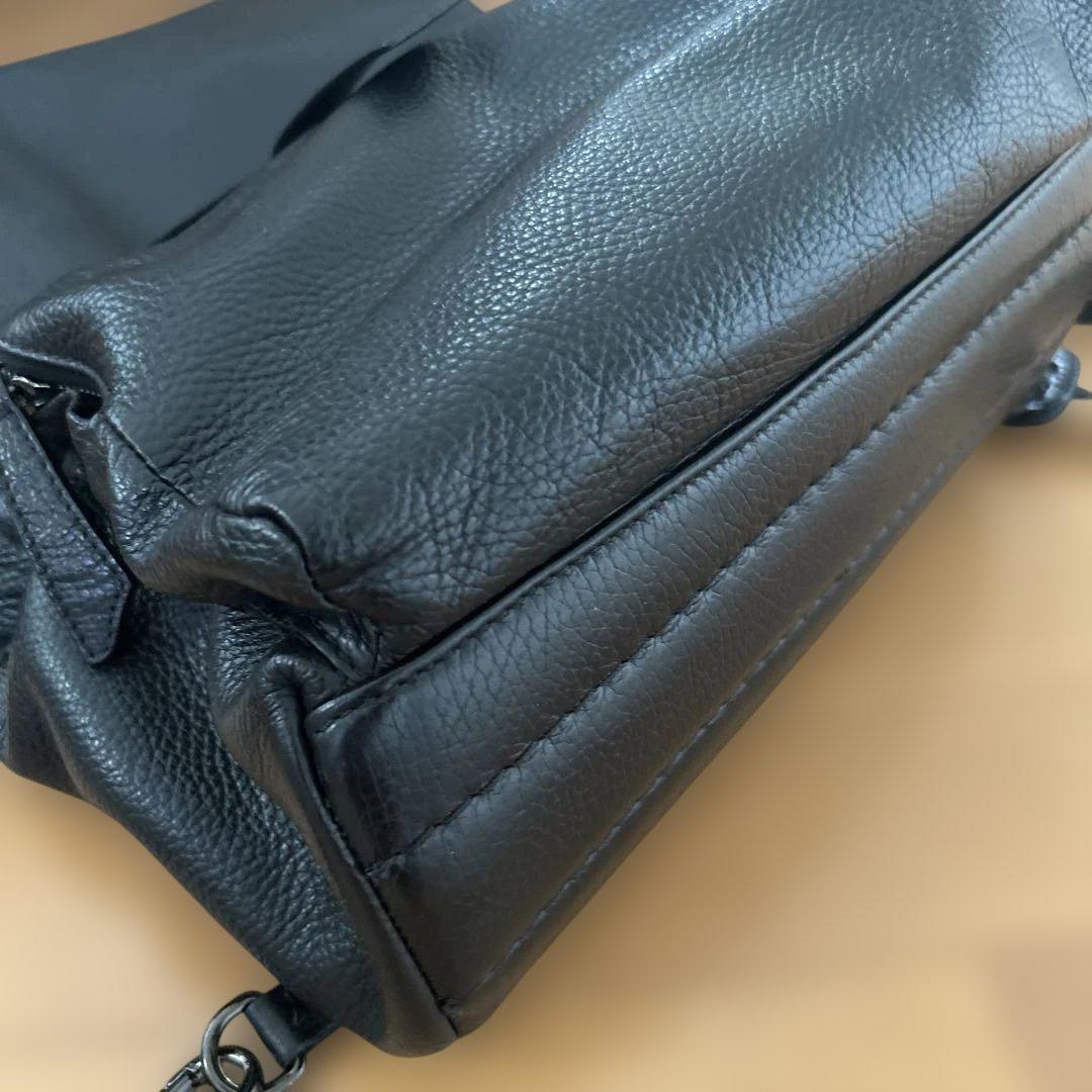 【ZANELLATO】ザネラートブラック レザーバックパック　リュック